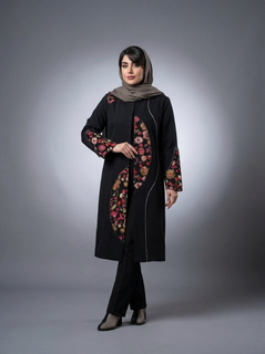 مانتو زنانه بلند سوزندوزی جلوبسته مرویجت
